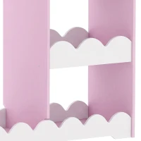 AIYAPLAY Kids Wardrobe, Children Dress Up Storage with Mirror, Clothes Rail, Shelves, Hangers for Girls Boys Bedroom Nursery Pink(m-12)