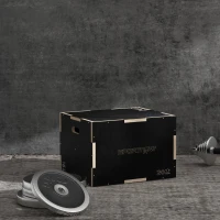 SPORTNOW Caixa Pliométrica com 3 Alturas Diferentes para Treino de Força em Casa Ginásio CrossFit Carga 120 kg 61x51x41 cm Preto(m-2)