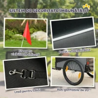 PawHut Cărucior transport animale(m-8)