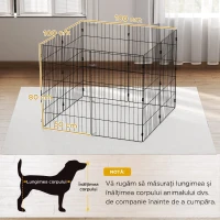 PawHut Țarc pentru Câini Extensibil și Pliabil din Metal 50x80 cm Negru(m-3)