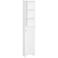HOMCOM Coloana Baie cu Raft pe 3 Niveluri si Dulapior Inchis(m-11)