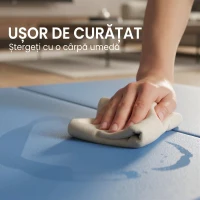 HOMCOM Covoraș de Gimnastică Pliabil, Saltea Fitness Grosime 5 cm Antiderapantă, 180 x 80 x 5 cm, Albastru Deschis(m-5)