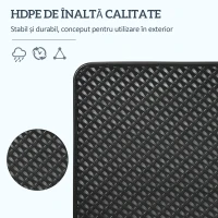 Bază Outsunny pentru Umbrelă Set 4 Bucăți Stivuibile cu Mânere Integrate, în HDPE, 100x100x8 cm, Negru(m-6)