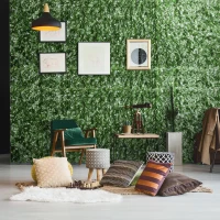 Outsunny Rola de Gard Viu Artificial pentru Balcon și Grădină din PE cu Frunze de Iederă, 300x100 cm, Verde Închis(m-7)
