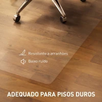 HOMCOM Tappetino Salvapavimento 120x120 cm in Plastica Trasparente per Sedia da Ufficio(m-6)
