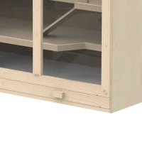 PawHut Jaula para Hámster de Madera Casa para roedores Pequeños con Bandeja Extraíble 2 Plataformas y Rampas 115x57x55 cm Madera Natural(m-9)