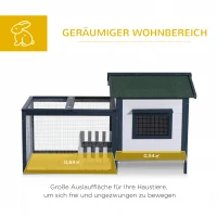 PawHut Konijnenhok, konijnenhok, caviahok, konijnenhok, hok voor kleine dieren, ren(m-4)