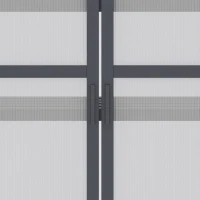 Outsunny kas met 3 planken, massief hout, behuizing van polycarbonaat, grijs, 70,5 x 42 x 132 cm(m-8)