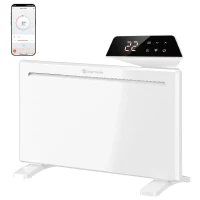 HOMCOM Convector Electric 1500 W, de Perete și Podea, Compatibil Alexa și Google Home, Alb(m-11)