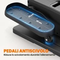 SPORTNOW Mini Ellittica da Scrivania, Manuale/Automatica, 12 Velocità Regolabili per Casa.(m-7)
