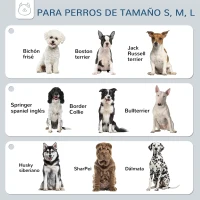 PawHut Comedero Elevado para Perros con 2 Platos Desmontables de 1200 ml y Altura Ajustable 44x27,7x28 cm Gris(m-7)