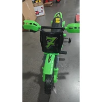 AIYAPLAY Moto Électrique Enfants 12 V, Vitesse Max 3 Km/h, Batterie au Lithium, Double Moteur, Suspension Arrière, Vert(m-18)