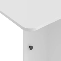 HOMCOM Opklapbare eettafel, verrijdbare keukentafel met lades en kast, wit(m-12)