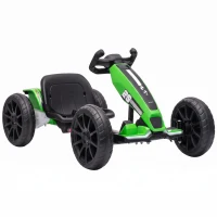 AIYAPLAY Elektrische skelter voor kinderen 12V met 2 motoren, 4-voudig verstelbare zitting, soft-start, EVA-wielen en led-koplampen(m-15)