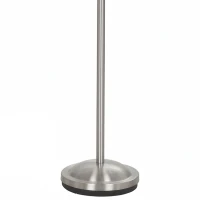 HOMCOM Vloerlamp woonkamer 40 W met voetschakelaar, 3 x E14-fitting, voor slaapkamer of kantoor, zilver, zonder lichtbronnen(m-11)