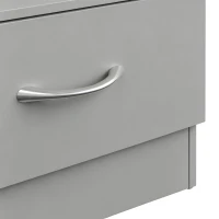 HOMCOM Three-Drawer Simple Bedside Table - Grey(m-13)