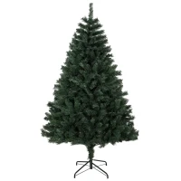 HOMCOM Künstlicher Weihnachtsbaum 180 cm mit 820 flammhemmenden Zweigen, klappbare Stahlbasis, Grün(m-1)