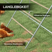 PawHut Zitladder voor Kippen, 4 Zitstangen, Weerbestendig, voor 4-6 Kippen, Staal/Hout(m-5)
