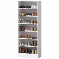 HOMCOM Sapateira com Prateleiras Ajustáveis, Suporta Até 21 Pares, Branco(m-7)