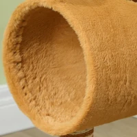 PawHut Krabpaal 98 cm Kattentoren in Hertontwerp met Speelhol, Speelbal, Jutepalen, Bruin(m-7)