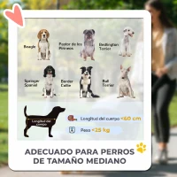 PawHut Carrito para Perros Plegable con Ventanas de Malla Cojín Lavable Correas de Seguridad 124x67x100 cm Gris Oscuro(m-4)