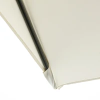Outsunny Ombrellone da Parete Mezzaluna Salvaspazio con Apertura a Manovella, Beige(m-9)
