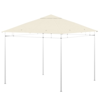 Outsunny Ersatzdach für Pavillon 3x3m wasserabweisend Pavillondach mit 8 Wasserabflusslöcher Cremeweiß