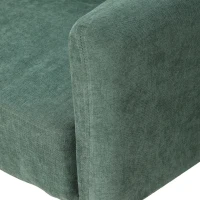 HOMCOM 2 Seater Sofa, Velvet Small Couch with 20cm Thick Padding, Wide and Deep Seat, Dark Green(m-11)