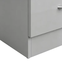 HOMCOM Three-Drawer Simple Bedside Table - Grey(m-12)