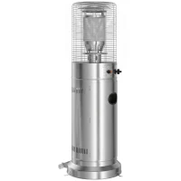 Outsunny Gas Patio Heater, 13 kW Stainless Steel Portable Propane Outdoor Heater with Pulse Ignition, Tip-over Protection, Silver(m-1)