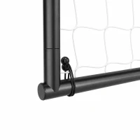 SPORTNOW Football Goal, 10 x 6.5ft Football Net with Ground Stakes and Metal Frame, Training Equipment for Indoor Outdoor Play(m-11)