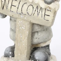 HOMCOM Kerstdecoratie sneeuwpopfiguur, verlicht MGO-beeld met Welkom-bord, leds en dagtimer(m-12)