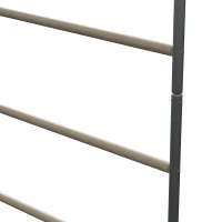 PawHut Zitladder voor Kippen, 4 Zitstangen, Weerbestendig, voor 4-6 Kippen, Staal/Hout(m-12)