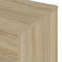 HOMCOM Three-Drawer Simple Bedside Table - Oak(m-11)