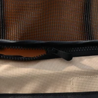PawHut Carrito para Perros con Mango Reversible Cesta de Almacenamiento y Cuerda de Seguridad 76,5x52x95cm Marrón(m-9)