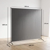Outsunny Paravent Extérieur à Panneau Unique, Séparateur de Pièce de 180H cm avec Protection UV30+, Gris Foncé(m-3)