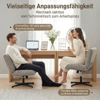 HOMCOM Drehbarer Akzentstuhl, Samtgepolsterter Lounge-Sessel mit Höhenverstellung für Wohnzimmer, Büro, Grau(m-7)