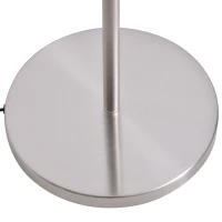 HOMCOM Lámpara de Pie Pantalla de Pluma de Ganso con Interruptor de Pedal Diseño Novedoso Lámpara de Suelo para Bombilla Máx. 40 W 40x40x160 cm Blanco(m-8)