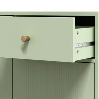 HOMCOM Modern Sideboard, Sideboard Storage Cabinet with 2 Drawers and Adjustable Shelf for Living Room, Light Green(m-12)