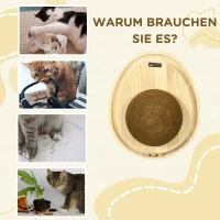 PawHut interactief kattenspeelgoed 2-in-1 design krabspeelgoed grenenhout(m-7)