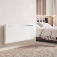 HOMCOM Smart Panel Heater Wall Mounted/Freestanding, Electric Heater with Weekly Timer, Open Window & Anti-Frost, 2000W, White(m-2)
