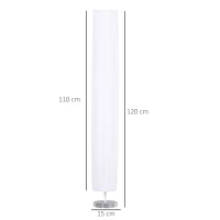 HOMCOM Lámpara de Pie Moderna para Dormitorio Comedor Salón (2 E27 Bombilla) Interruptor de y Bajo Consumo con Base de Acero Inoxidable 120 cm Blanco(m-3)
