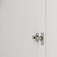 HOMCOM Armoire Chambre Penderie avec 4 Portes, 3 Tiroirs, Barre de Suspension et Étagère Réglable, 120 x 50 x 176,5 cm, Blanc(m-12)