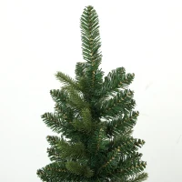 HOMCOM Lot de 2 Sapins de Noël Artificiels 120 cm, Base en Pot de Culture, Pointes de Branches Ignifuges, Vert(m-14)