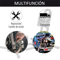 HOMCOM Caballete de Moto Delantera, Soporte para Rueda Delantera de Moto Ajustable en 3 Niveles de Metal Robusto, para Ruedas ∅43, 48, 53 cm, Negro(m-6)