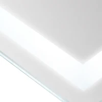 HOMCOM Espejo de baño LED Bluetooth 90 x 70 cm interruptor táctil luz regulable 3 colores antivaho memoria plateado(m-6)