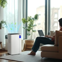 HOMCOM 12L/Day Dehumidifier, with Filter - White(m-10)