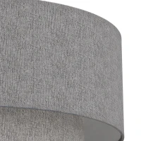 HOMCOM Plafondlamp met dubbele lampenkappen in linnen look, taupe(m-11)