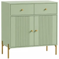 HOMCOM Modern Sideboard, Sideboard Storage Cabinet with 2 Drawers and Adjustable Shelf for Living Room, Light Green(m-1)