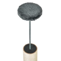 PawHut Árbol Rascador para Gatos de 220-265 cm Altura Ajustable al Techo con Plataformas Bolas de Juego Poste de Sisal Natural Gris Oscuro(m-9)